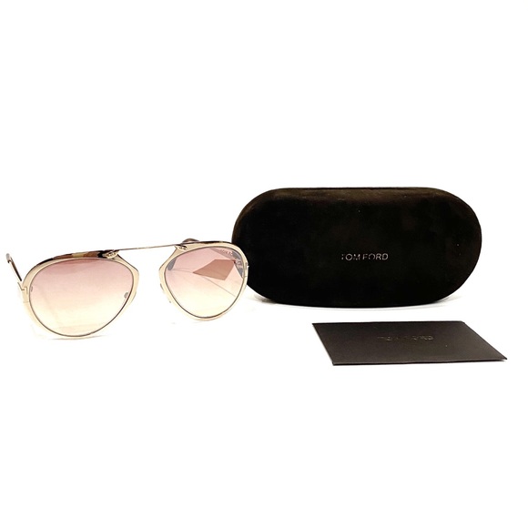 SOLD 🎉TOM FORD Rose Gold Aviators Dashel 128F Unisex - Picture 7 of 8